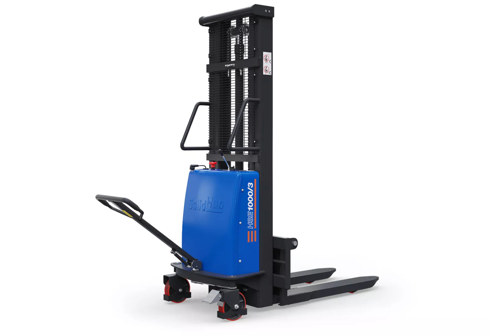 Gerbeur semi-électrique SolidHub HSE1000/3, Hauteur de levage 85 – 3.000 mm, 1.000 kg